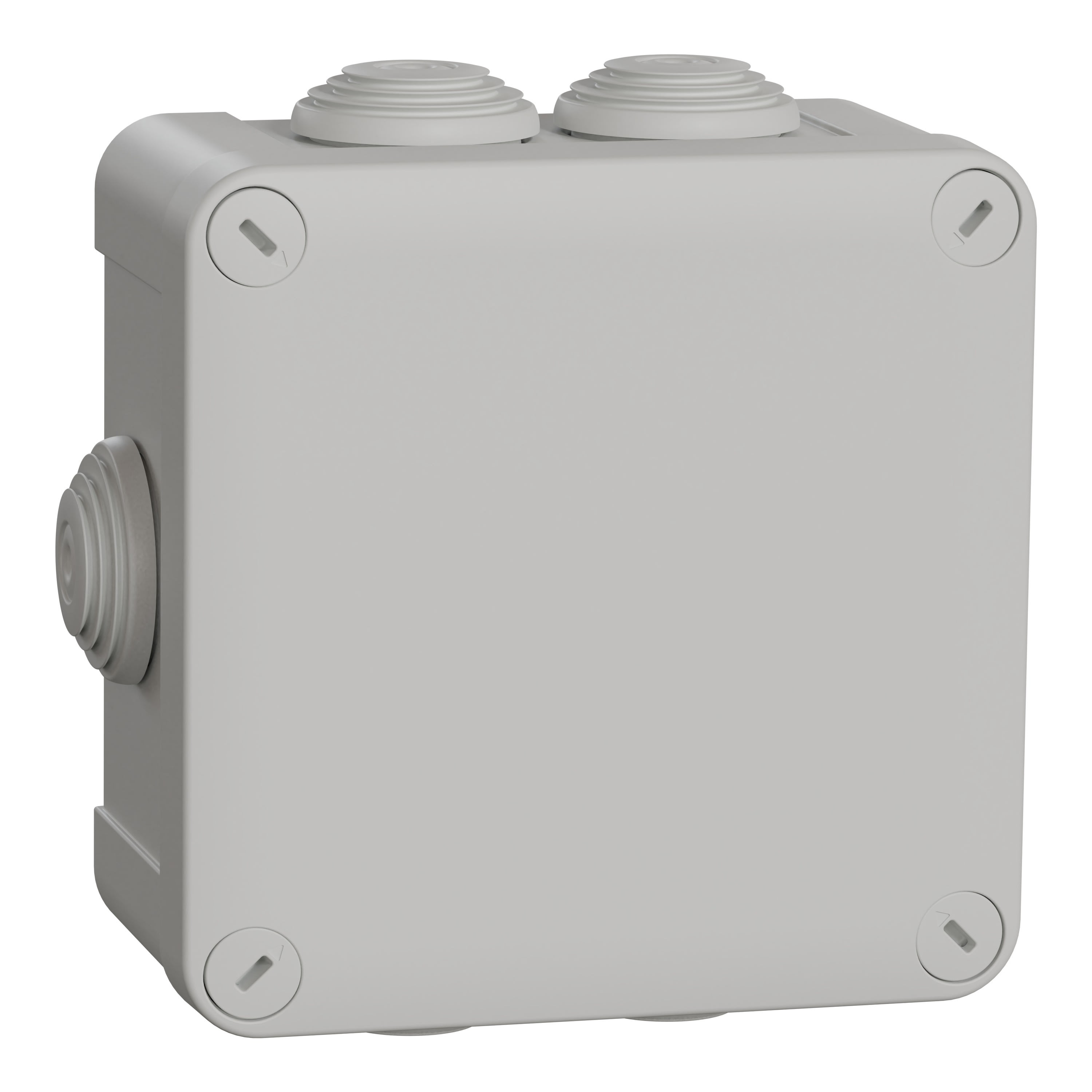 Schneider Electric - Reconditionné - Mureva Box, boite de dérivation IP55 + embouts 105x105x55, gris