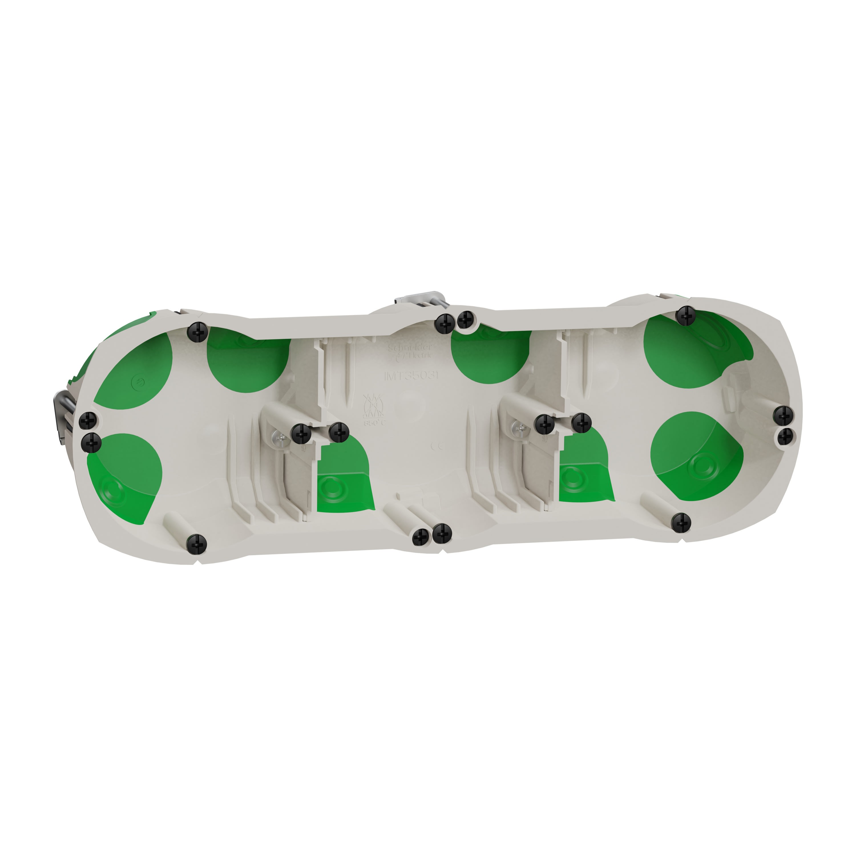 Schneider Electric - Reconditionné -Multifix air-boîte étanche 3postes entraxe 71 diam.67mm prof.40mm