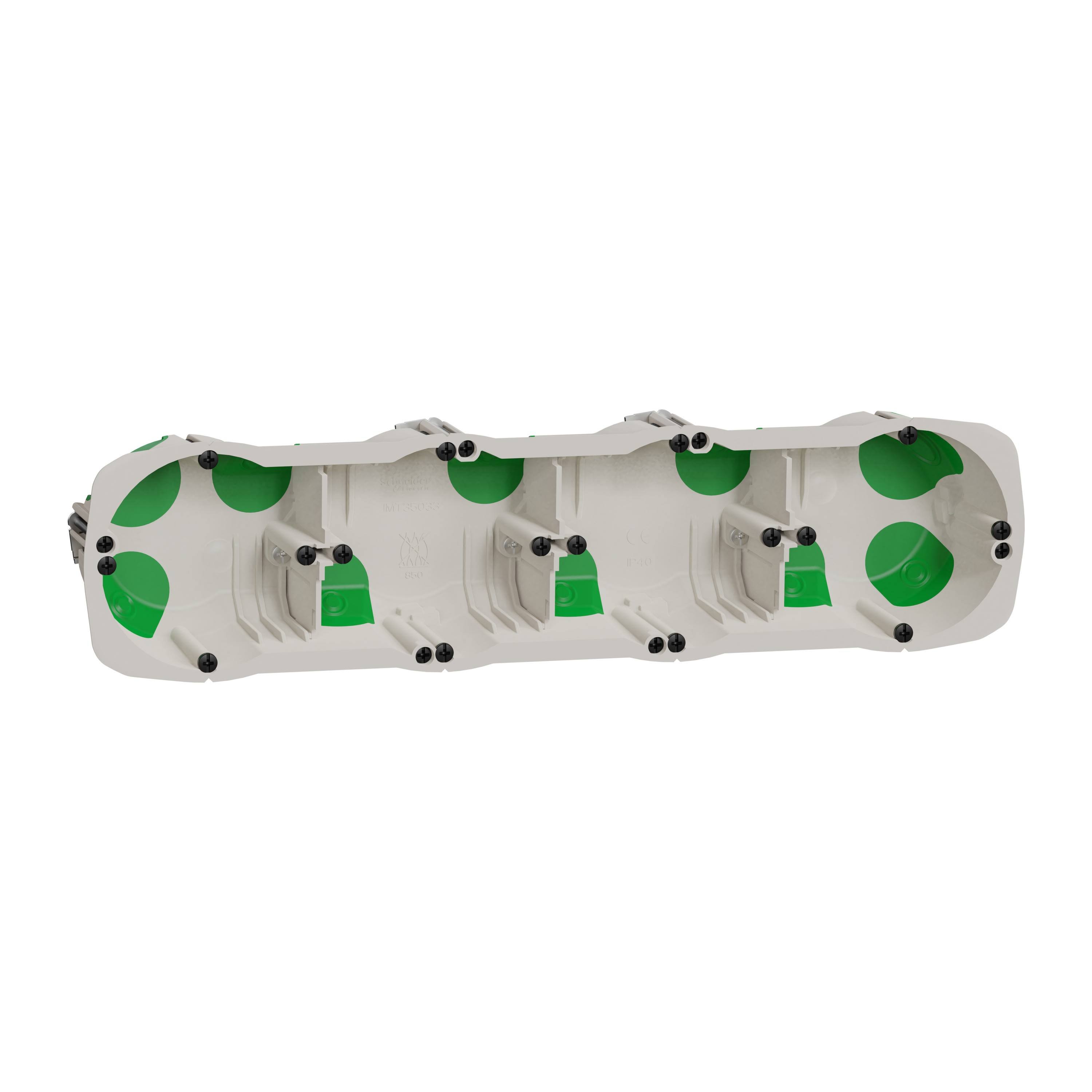 Schneider Electric - Reconditionné -Multifix Air-boîte étanche 4postes entraxe 71 diam.67mm prof.47mm