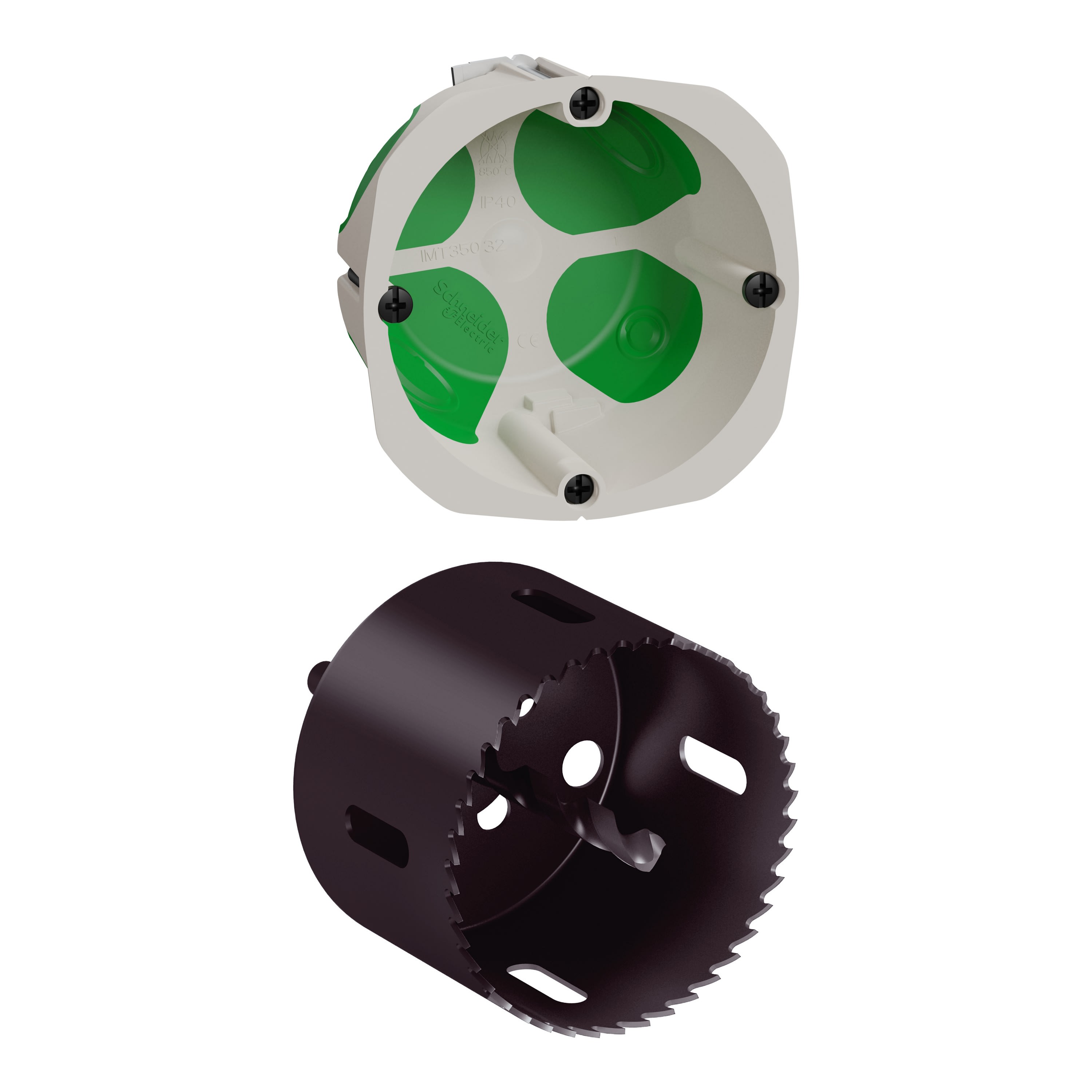 Schneider Electric - Reconditionné - Multifix- lot de 240 btes IMT35032 Ø67mm prof.47mm +1scie cloche