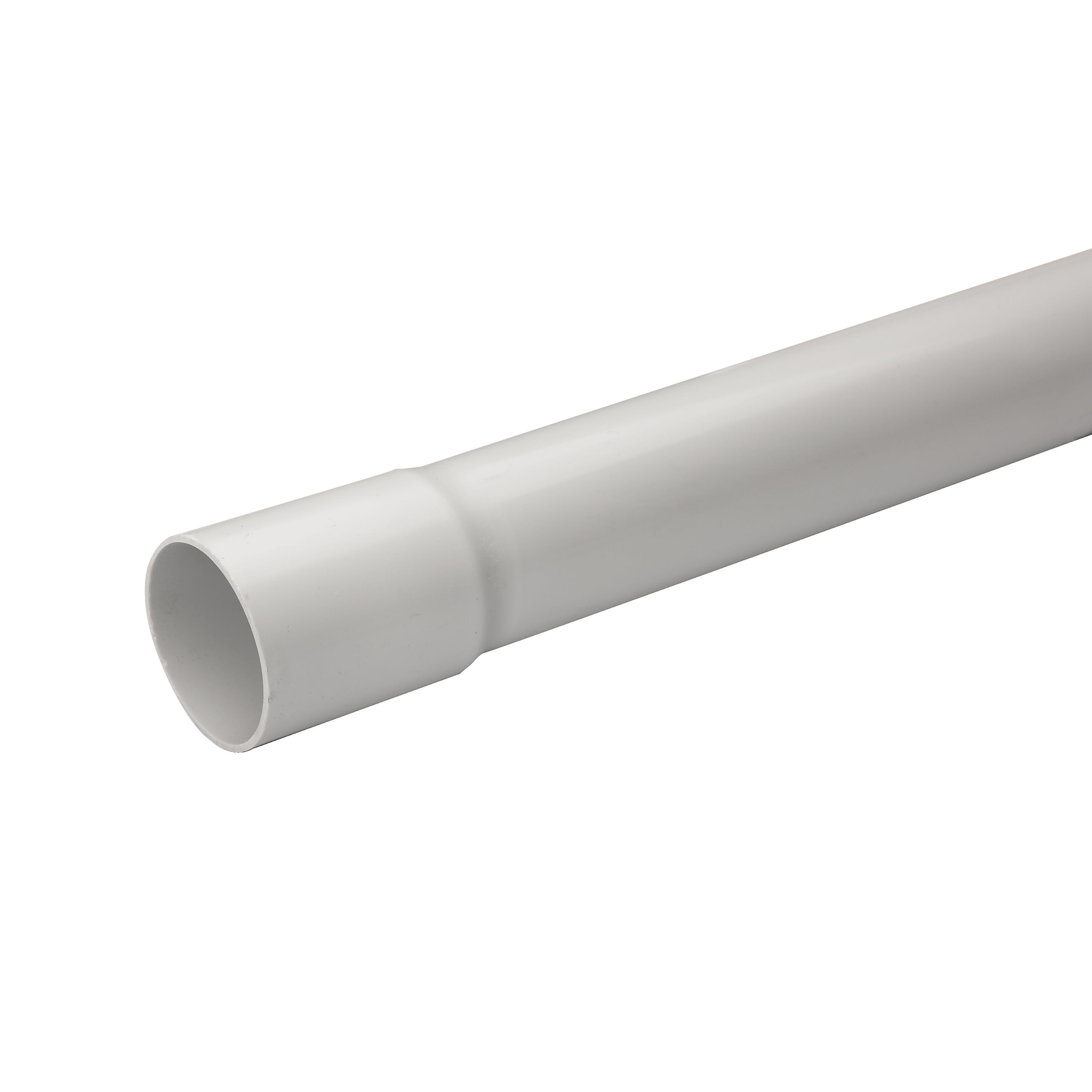 Schneider Electric - Reconditionné - Mureva Tube - conduit rigide tulipé PVC gris -Ø40mm/3m-mètre lin