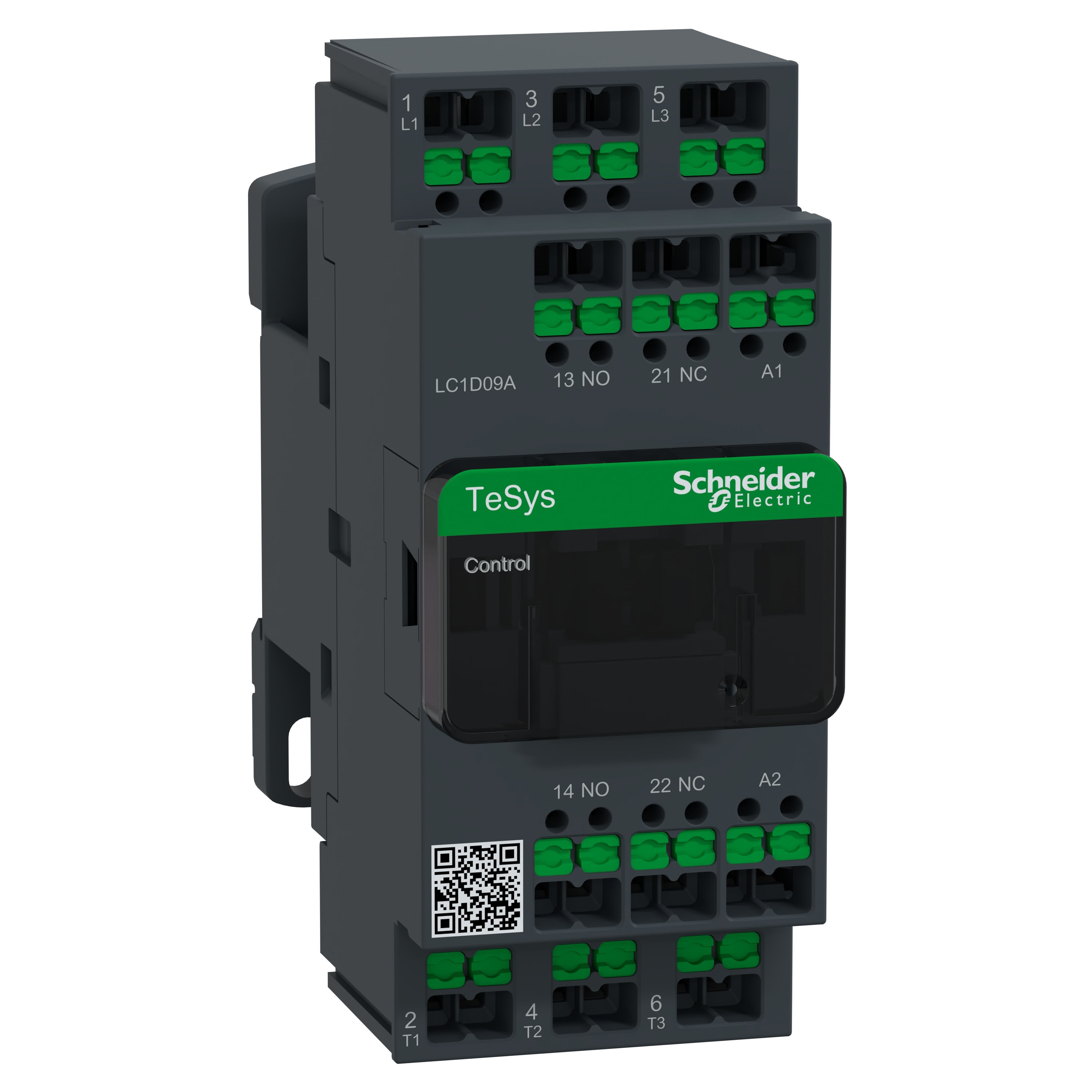 Schneider Electric - TeSys LC1D - Snap In - contacteur - 3P - AC-3 440V - 9A - bobine 400Vca