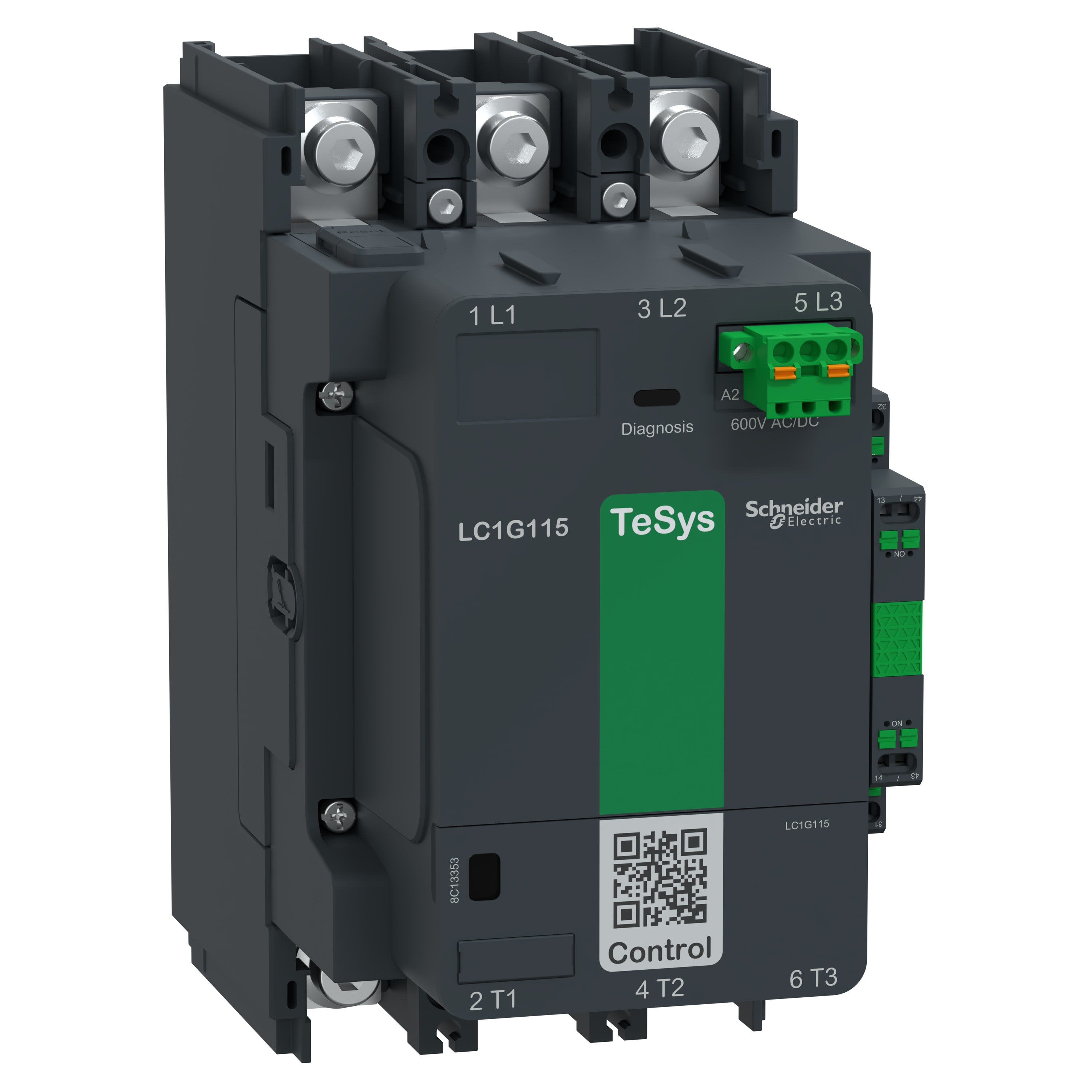Schneider Electric - TeSys Giga, 3P(3NO), 115A, bobine AC/DC 600V, Standard