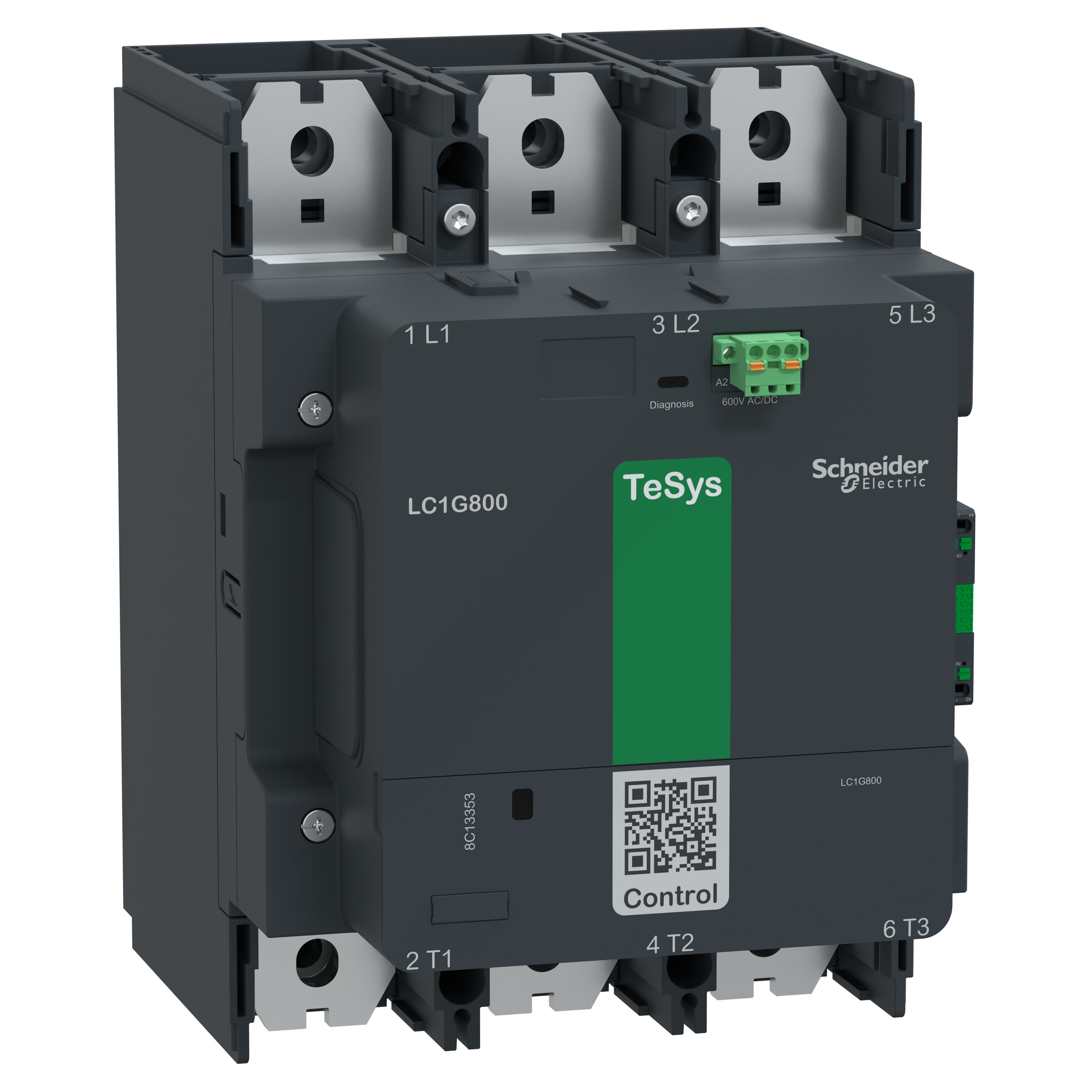 Schneider Electric - TeSys Giga, 3P(3NO), 800A, bobine AC/DC 600V, Standard