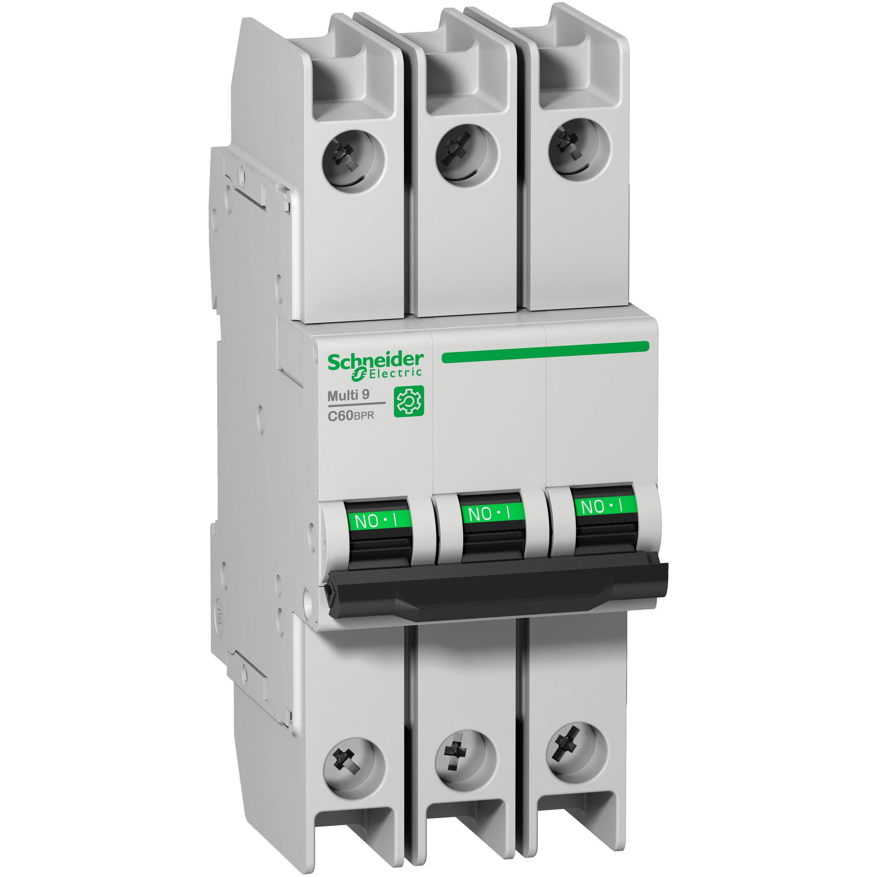 Schneider Electric - Reconditionné - Multi9 C60BPR-disj à cosses-3P-courbe C-30A-10kA-480Y/277V-UL489