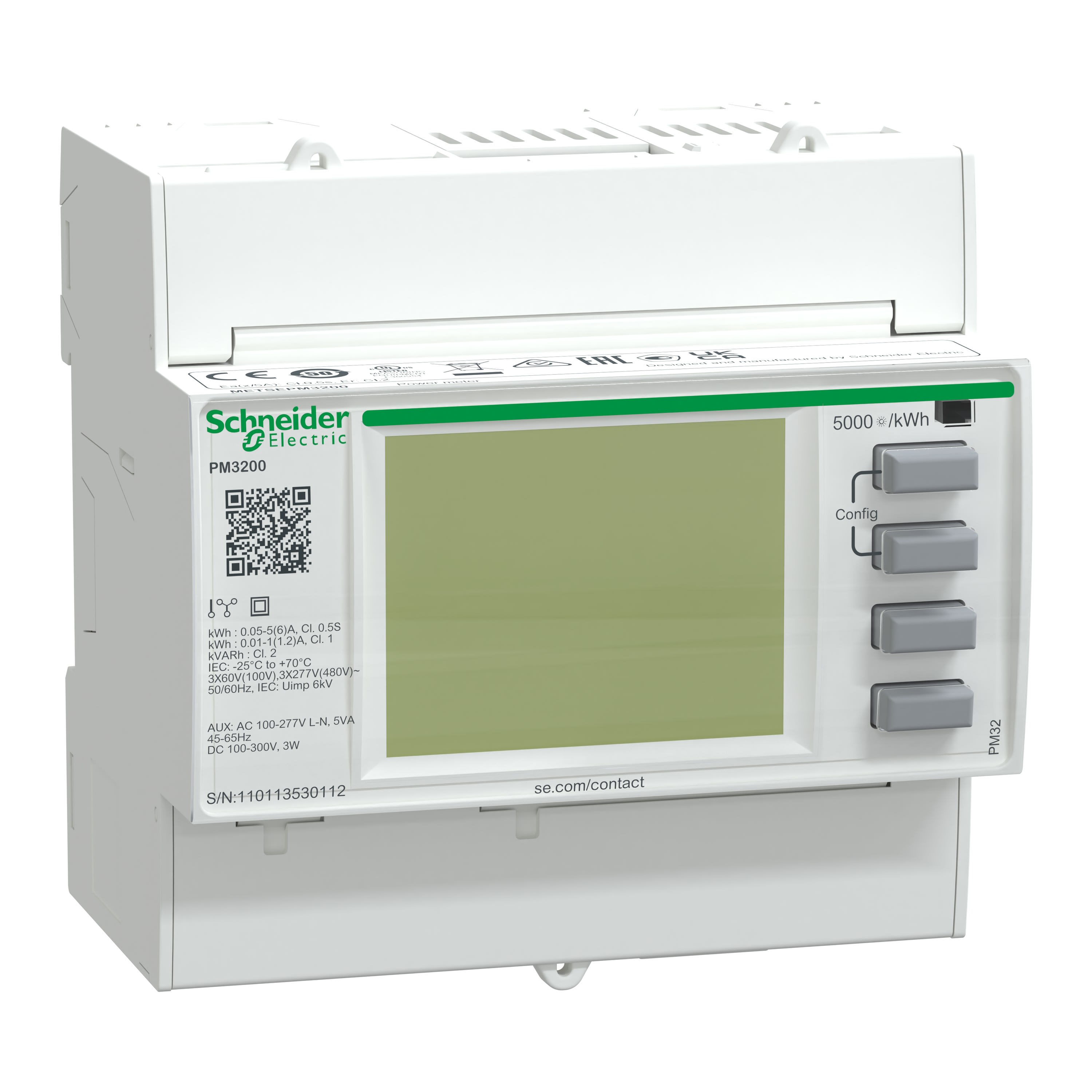 Schneider Electric - Reconditionné - PowerLogic - centrale de mesure - PM3200 - modulaire