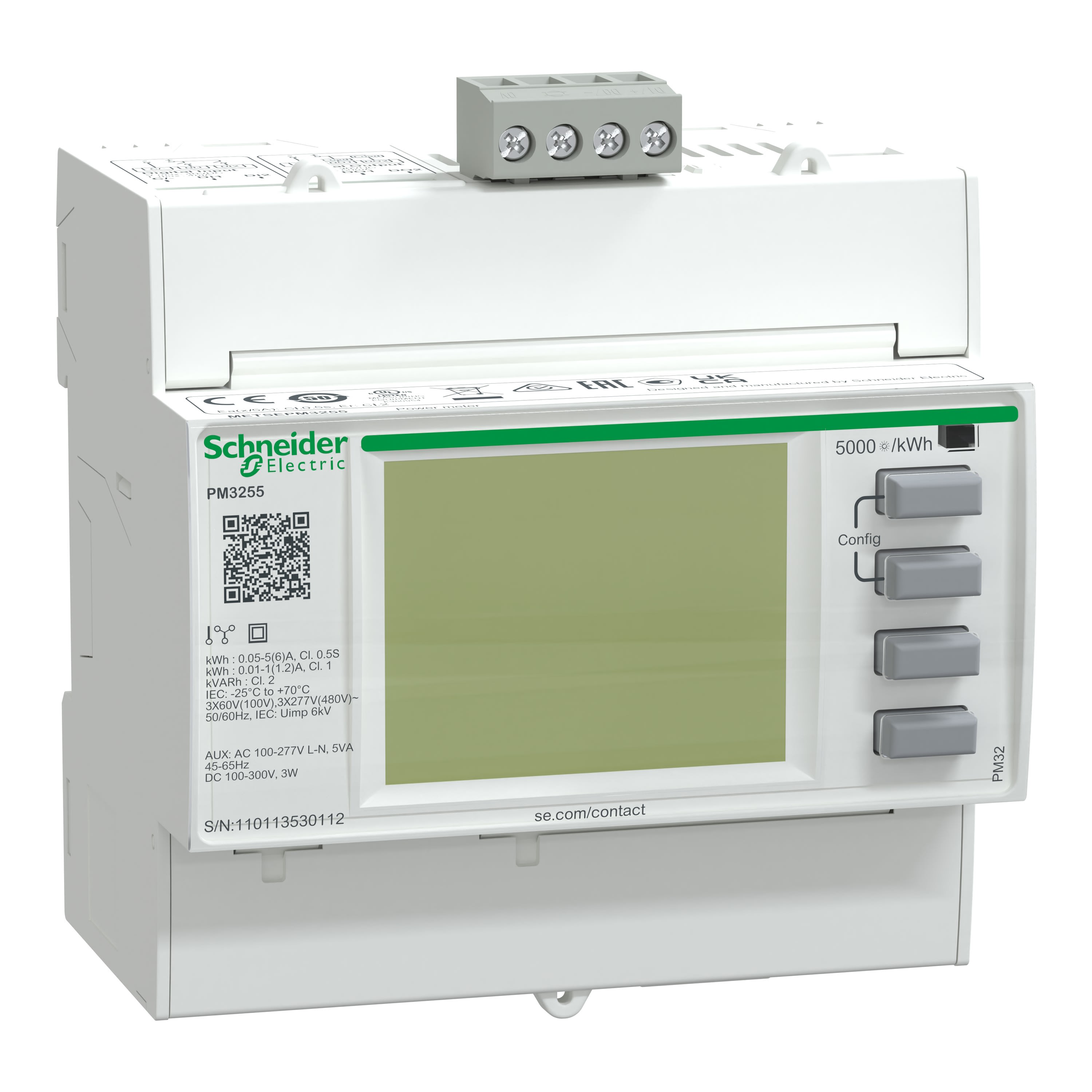 Schneider Electric - Reconditionné - PowerLogic - centrale de mesure - PM3255 - modul - mémoire -Mbus