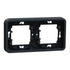 Schneider Electric - Reconditionné - Mureva Styl - Cadre 2 postes horizontal- encast.-IP55 -IK08 gris