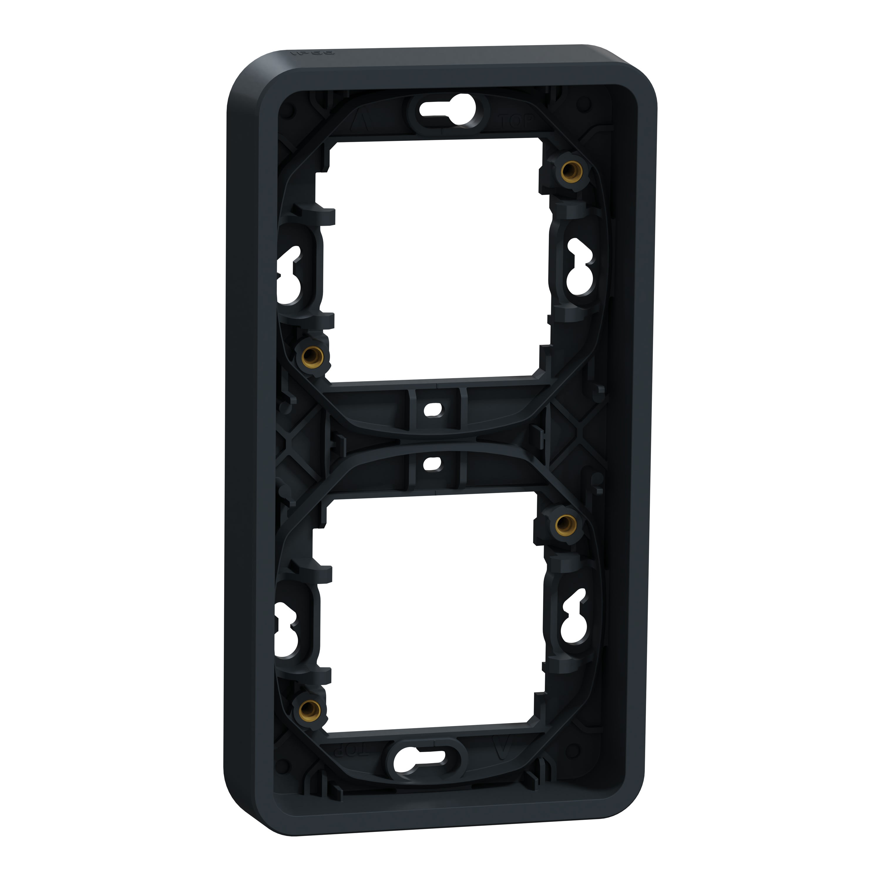 Schneider Electric - Reconditionné - Mureva Styl - Cadre 2 postes vertical - encast.-IP55 - IK08 gris