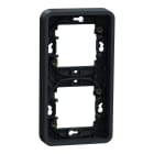 Schneider Electric - Reconditionné - Mureva Styl - Cadre 2 postes vertical - encast.-IP55 - IK08 gris