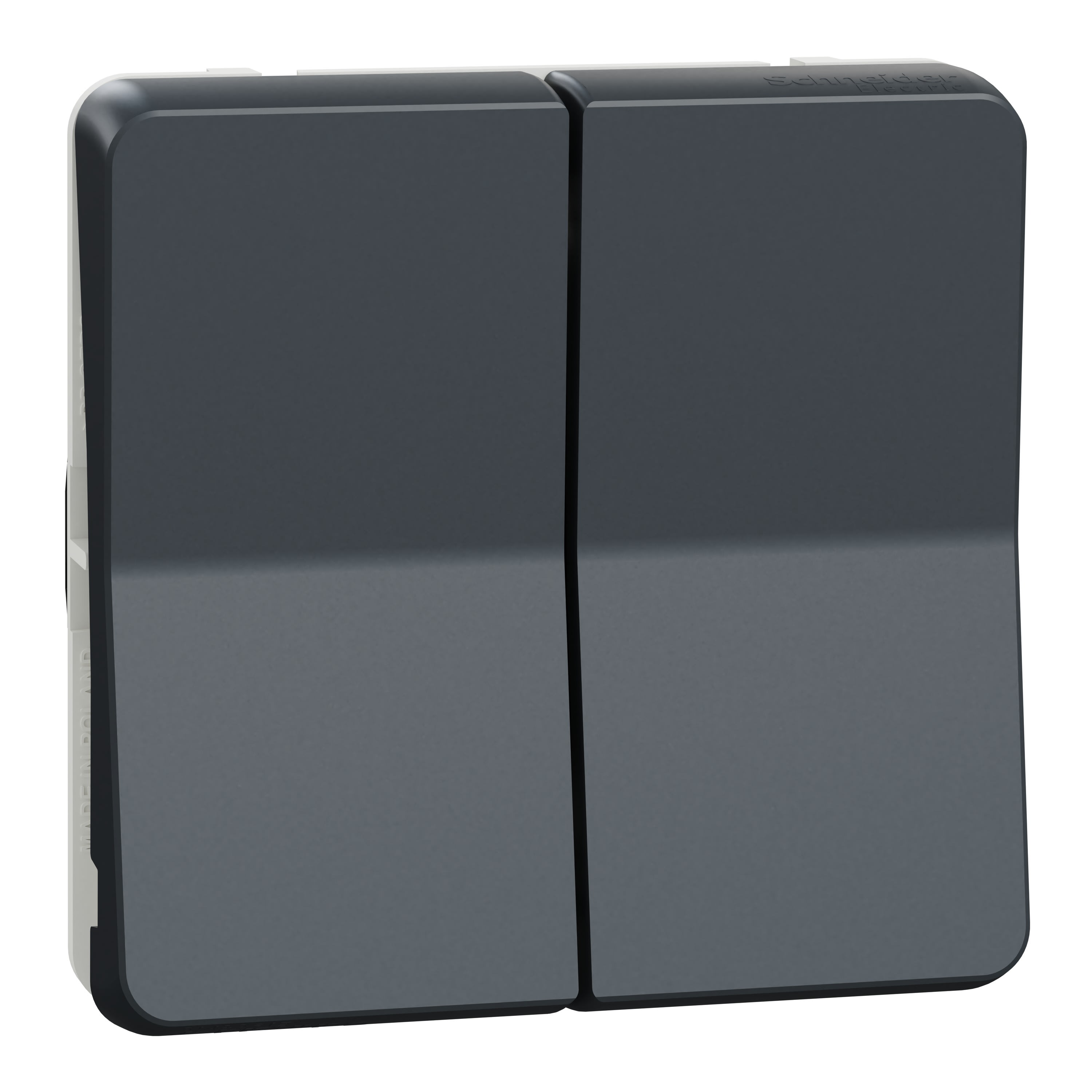 Schneider Electric - Reconditionné -Mureva Styl-Double va et vient compos. IP55 IK08 connex auto gris