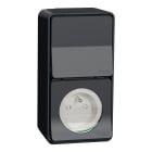 Schneider Electric - Reconditionné - Mureva Styl Prise 2P+T va et vient verti. saillie IP55 IK08 gris