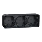 Schneider Electric - Reconditionné - Mureva Styl - Boîte 3 postes horiz. saillie -IP55- IK08 - gris
