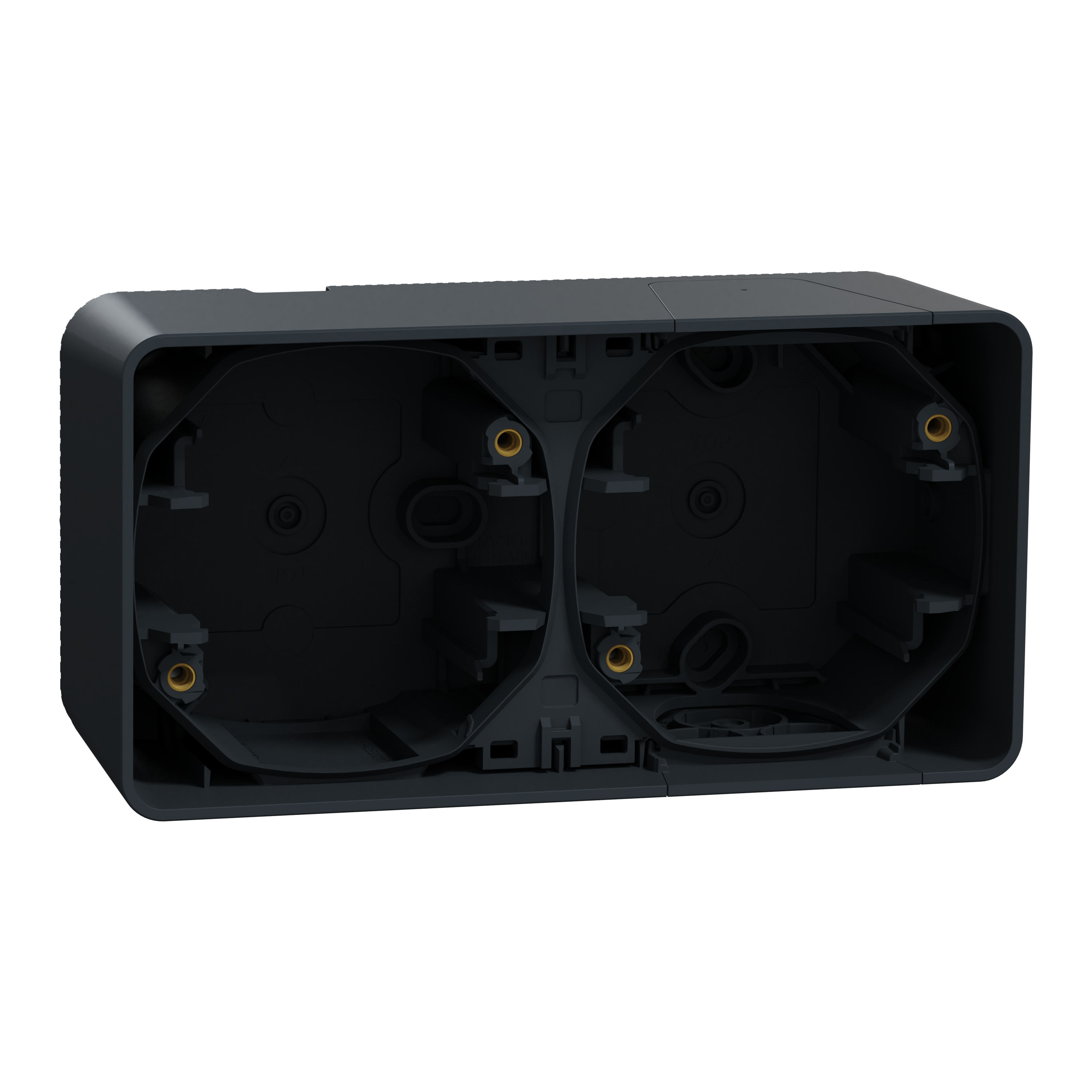 Schneider Electric - Reconditionné - Mureva Styl - Boîte 2 postes horiz. - saillie - IP55- IK08- gris