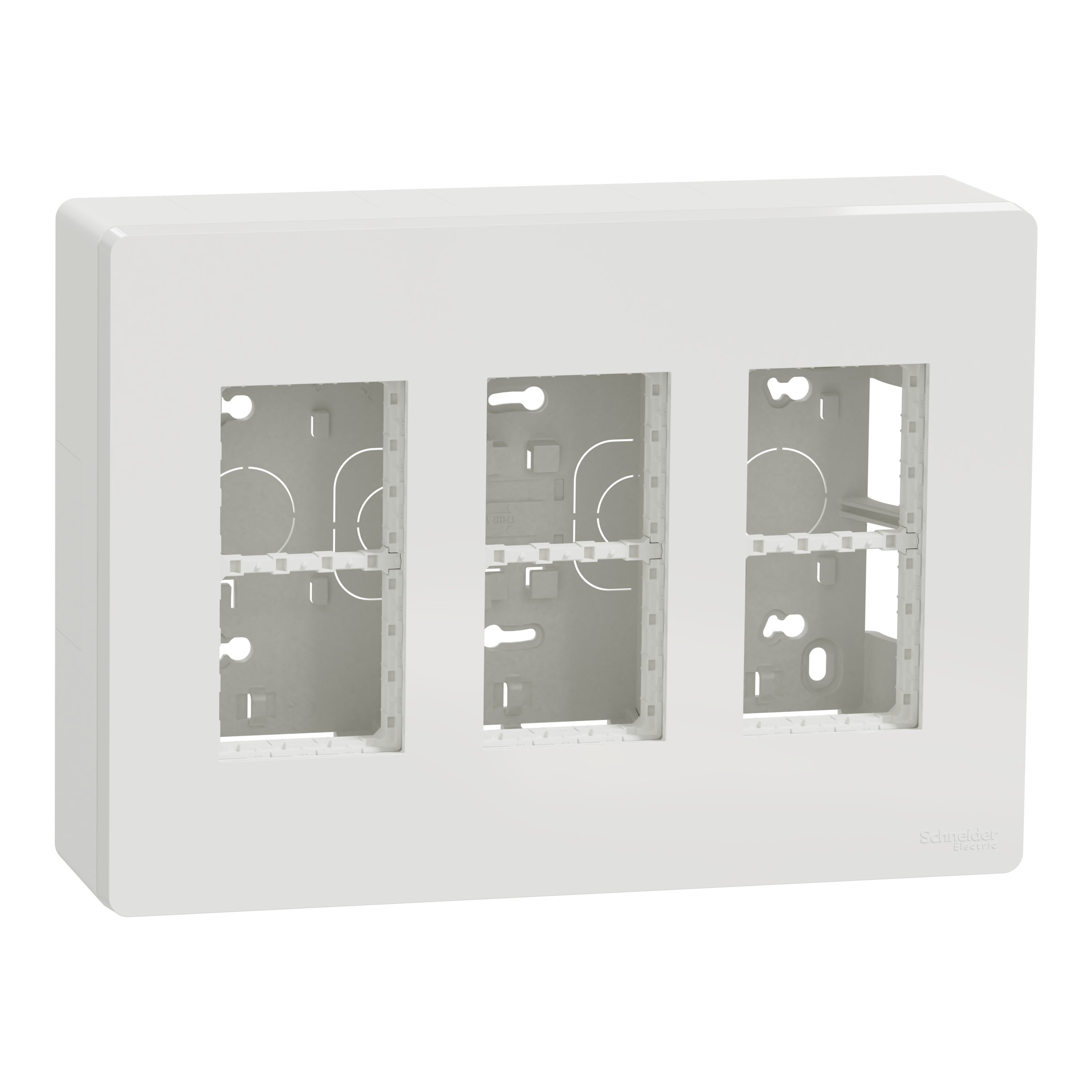 Schneider Electric - Reconditionné - Unica - poste de travail saillie- complet - 3col de 4mod - Blanc