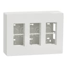 Schneider Electric - Reconditionné - Unica - poste de travail saillie- complet - 3col de 4mod - Blanc