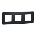 Schneider Electric - Reconditionné - Unica Studio - plaque de finition - Anthracite - 3 postes