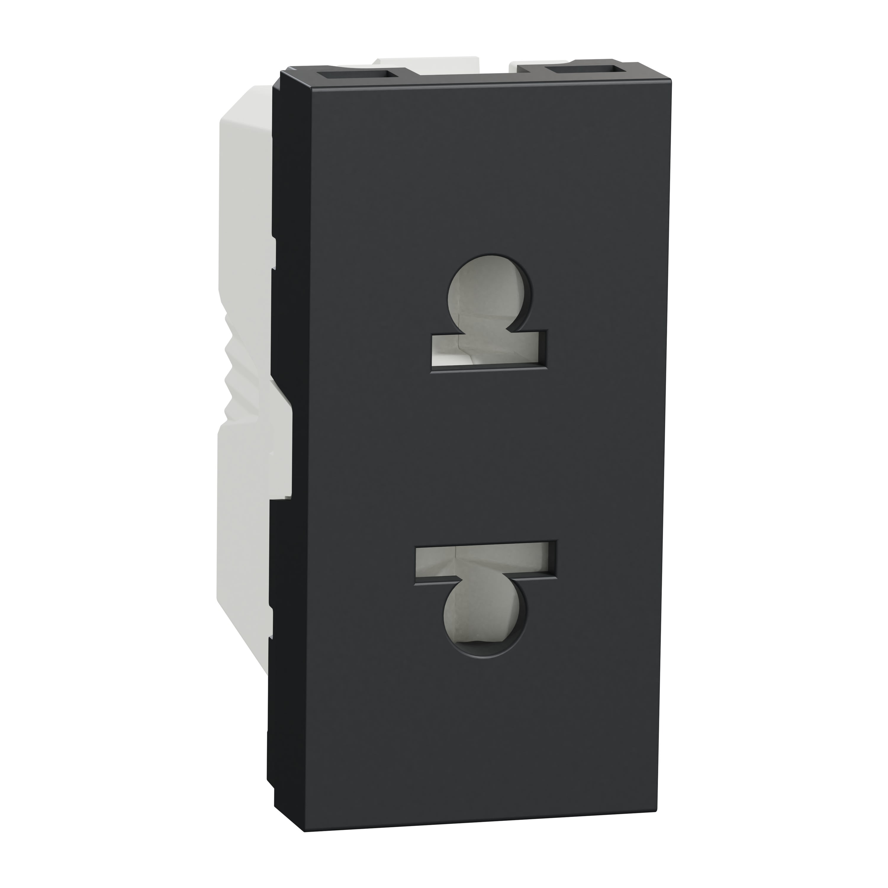 Schneider Electric - Reconditionné - Unica - prise euroamericaine - 2P - 1 mod - Anthracite-méca seul