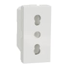 Schneider Electric - Reconditionné - Unica - prise standard italien - 16A -2P+T-1 mod-Blanc-méca seul