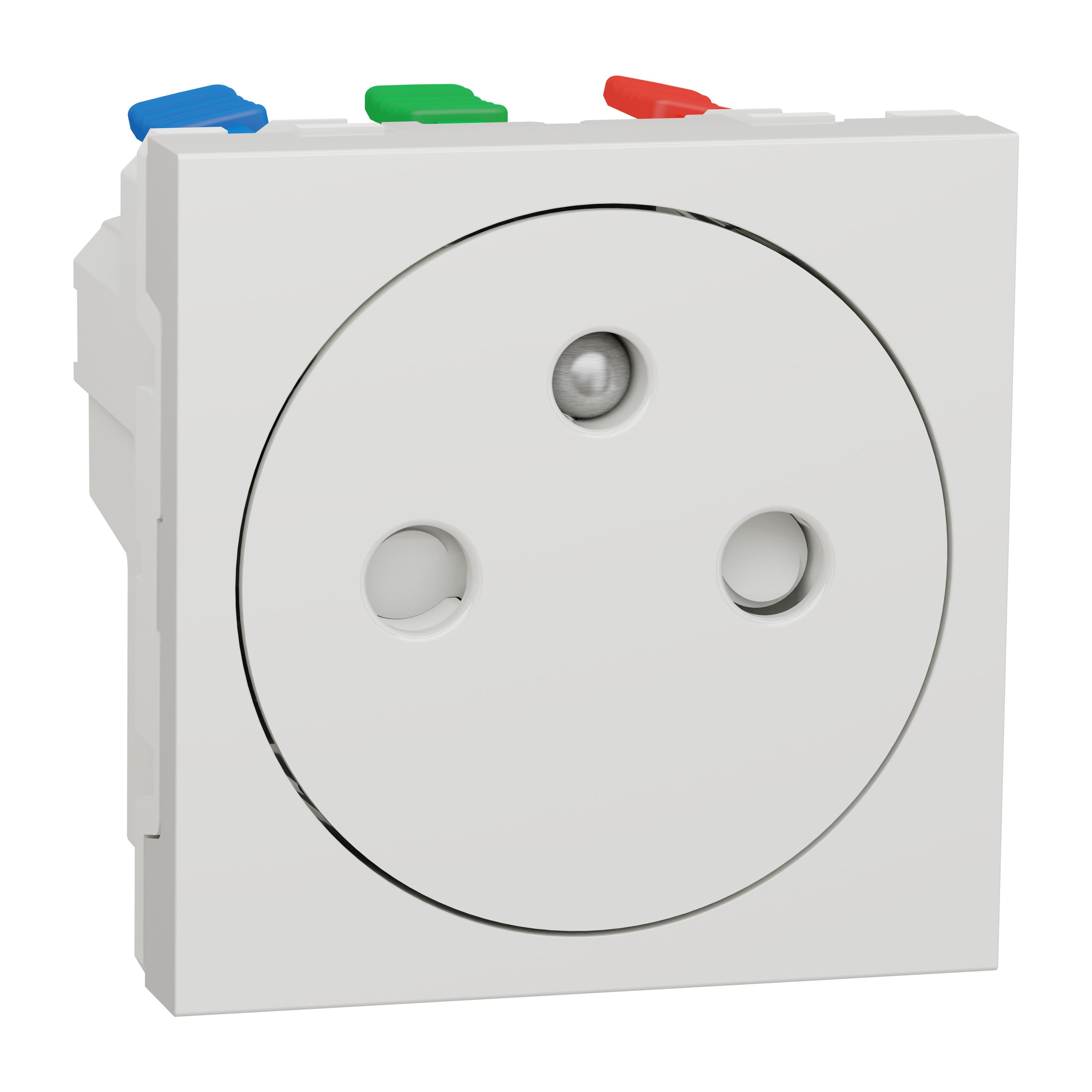 Schneider Electric - Reconditionné - Unica - prise 2P+T - FR - 90° - affl. -rapide- Blanc - méca seul