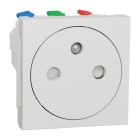 Schneider Electric - Reconditionné - Unica - prise 2P+T - FR - 90° - affl. -rapide- Blanc - méca seul