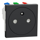 Schneider Electric - Reconditionné - Unica -prise 2P+T- FR- 90° affleurant - rapide -Anth - méca seul