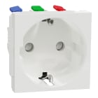 Schneider Electric - Reconditionné - Unica - prise 2P+T - DE - connexion rapide - Blanc - méca seul
