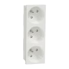 Schneider Electric - Reconditionné - Unica - prise triple 2P+T - FR - 45° - Blanc - méca seul