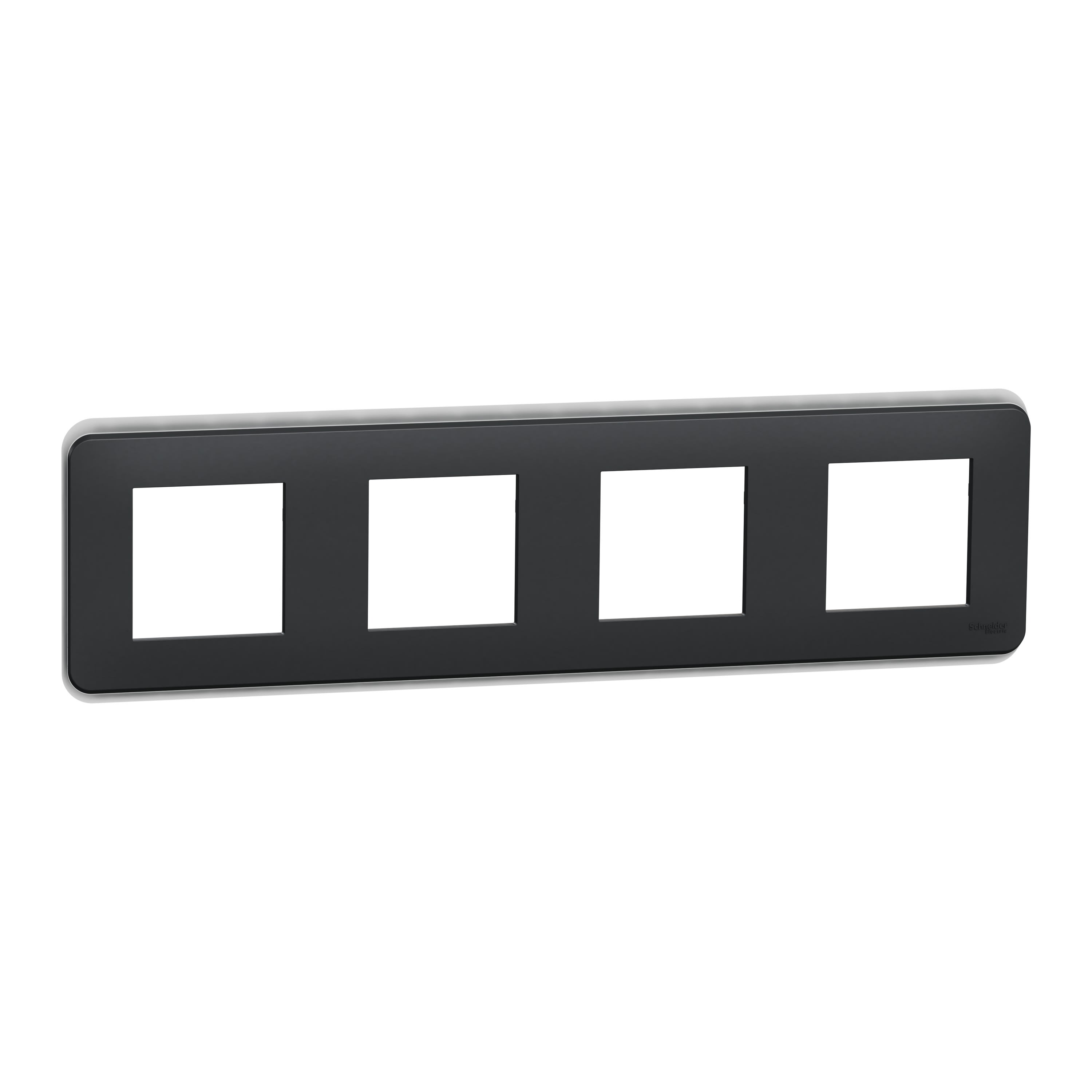 Schneider Electric - Reconditionné - Unica Pro - plaque de finition - Anthracite - 4 postes