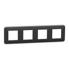 Schneider Electric - Reconditionné - Unica Pro - plaque de finition - Anthracite - 4 postes