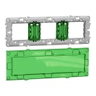 Schneider Electric - Reconditionné - Unica- support fixation 6-8 mod/ 3postes +protect chantier-zamac