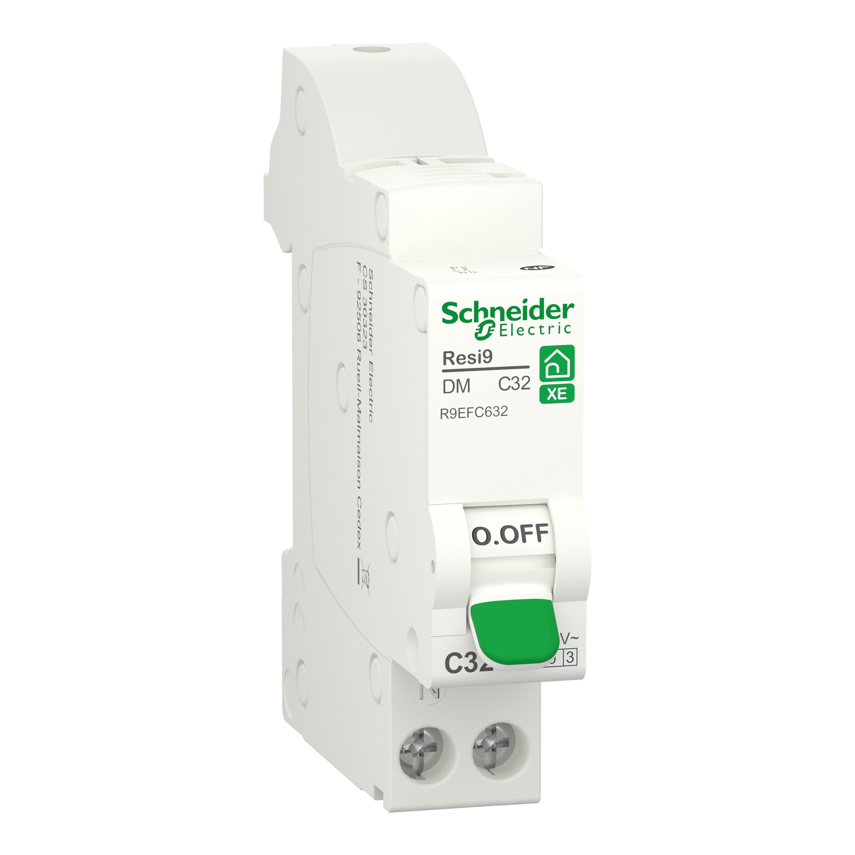 Schneider Electric - Reconditionné - Resi9 XE - Disj. modulaire - 1P+N - 32A -courbe C - embrochable