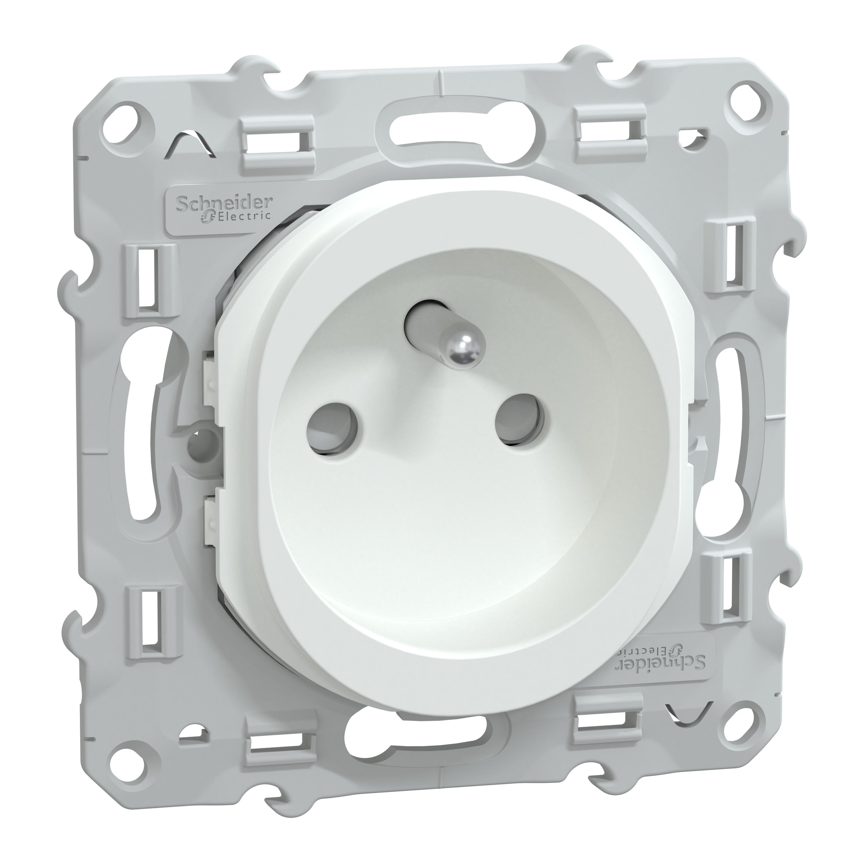 Schneider Electric - Reconditionné -Ovalis- Lot 108 2P+T à puits S320059 16A Blanc- ss emballage unit