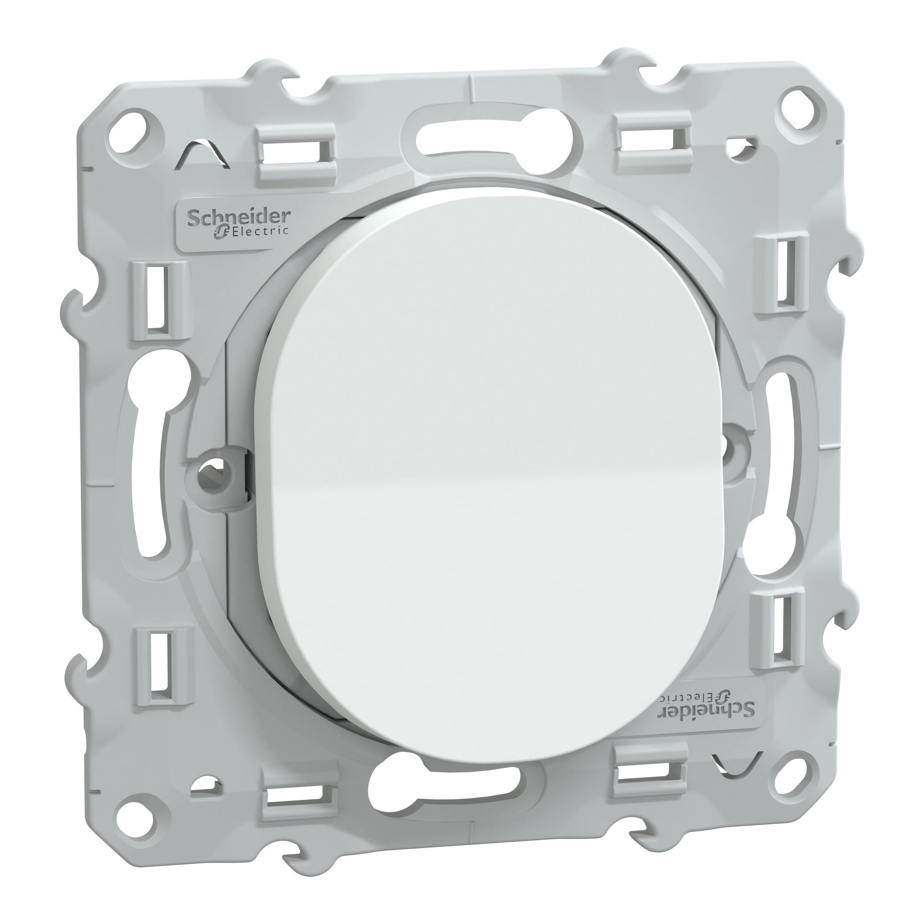 Schneider Electric - Reconditionné - Ovalis - bouton poussoir à fermeture - 10A Blanc