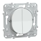Schneider Electric - Reconditionné - Ovalis-Lot 108 double va et vient S320214 10AX Blc- ss embal uni