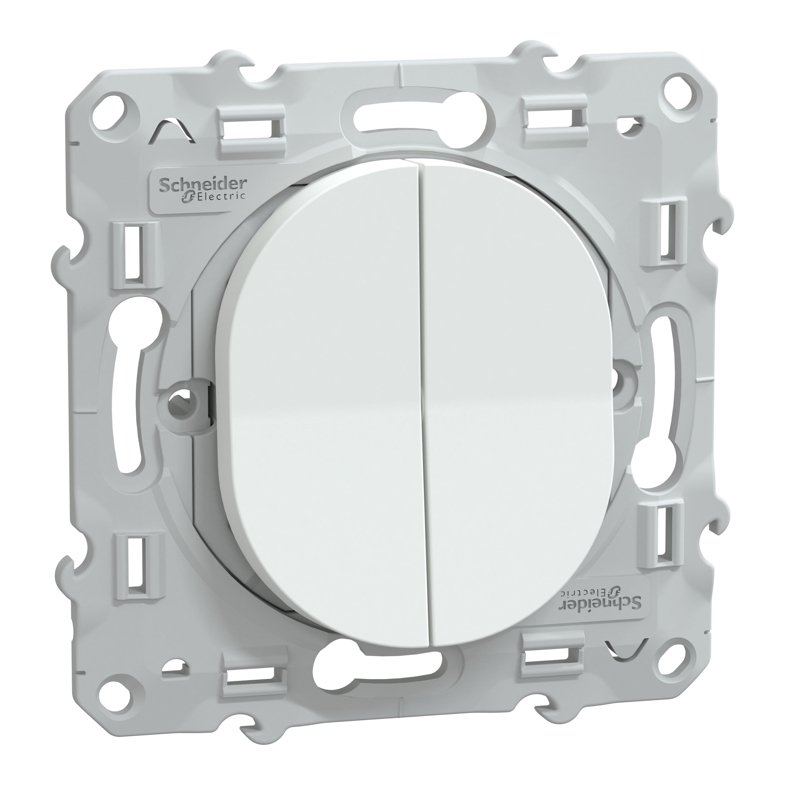 Schneider Electric - Reconditionné - Ovalis - double va et vient - 10AX - Blanc