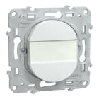 Schneider Electric - Reconditionné - Ovalis - poussoir à fermeture avec porte-étiquette - 10AX- Blanc