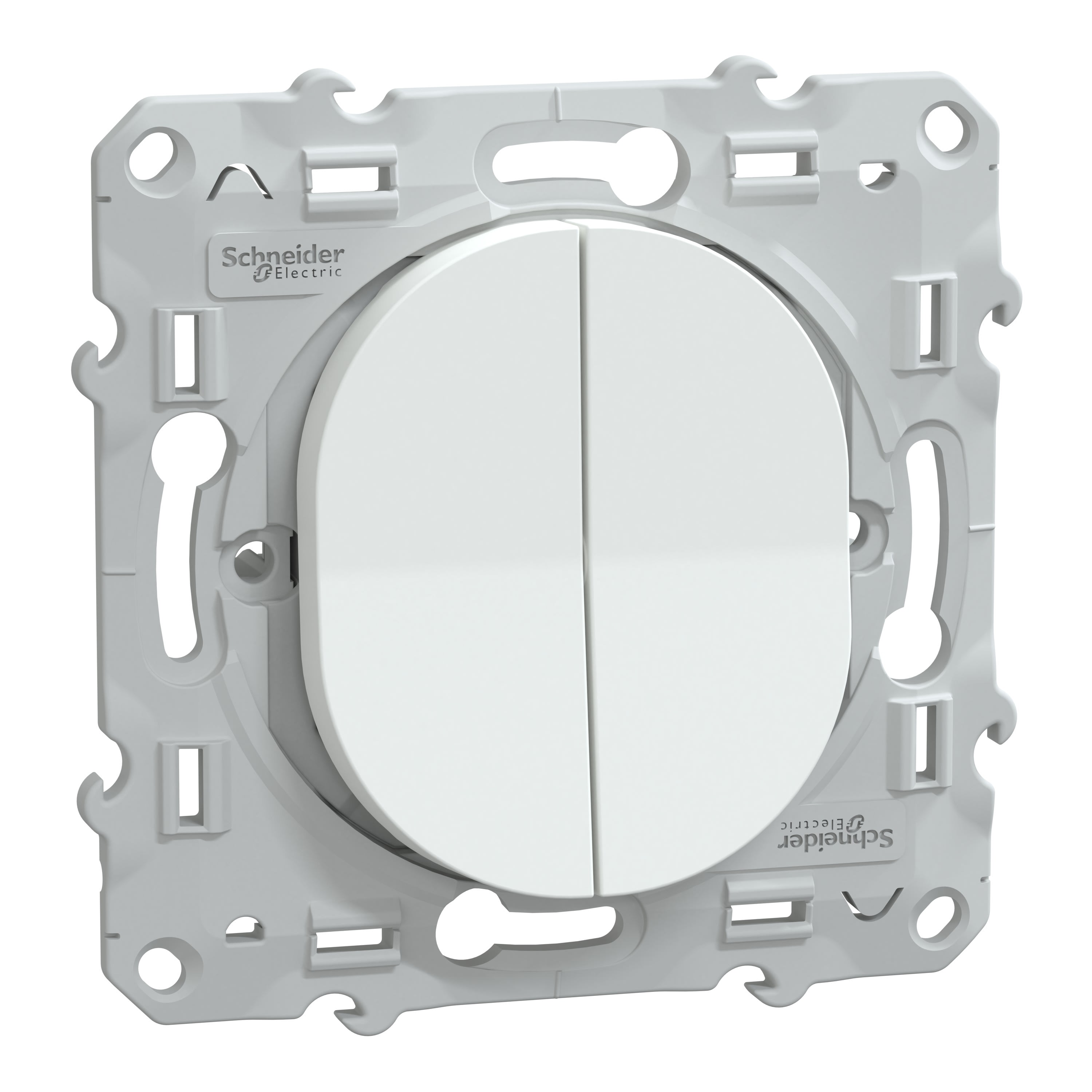 Schneider Electric - Reconditionné - Ovalis - combiné va et vient+poussoir - 10AX - Blanc