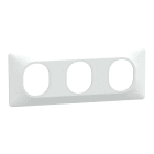 Schneider Electric - Reconditionné - Ovalis- plaque de finition - 3 postes horiz - entraxe 71mm blanc