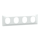 Schneider Electric - Reconditionné - Ovalis- plaque de finition - 4 postes horiz - entraxe 71mm blanc