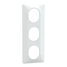 Schneider Electric - Reconditionné - Ovalis - plaque de finition 3 postes vertical entraxe 71mm blanc
