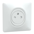 Schneider Electric - Reconditionné - Ovalis - prise 2P+T affl - 16A - auto - Blanc - griffes-plaque