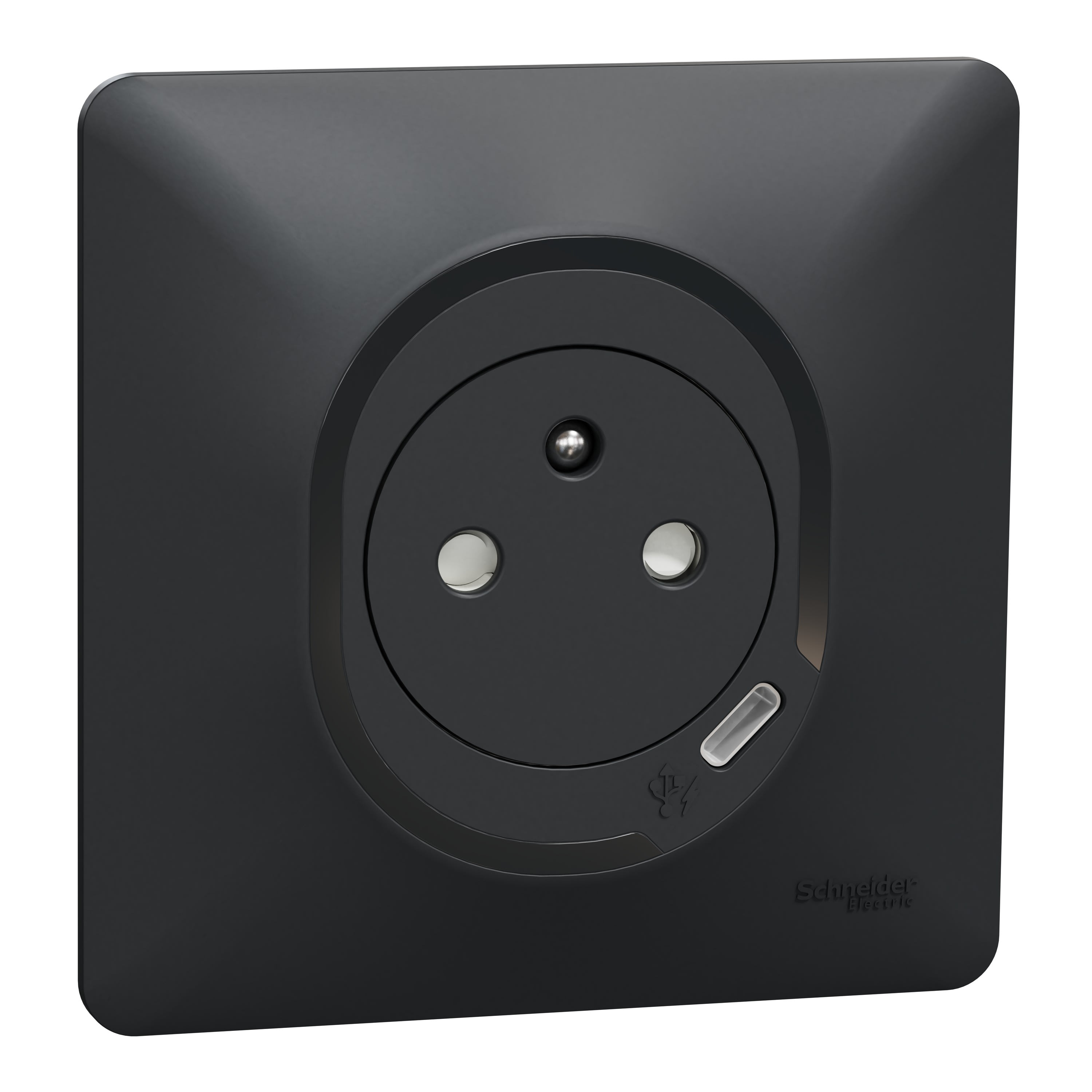 Schneider Electric - Reconditionné - Ovalis - combi 2P+T 16A affleur+charg USB-C 10,5W -connex.- auto