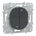 Schneider Electric - Reconditionné - Ovalis- interrupteur 2 boutons pour volet roulant 6AX Anthracite