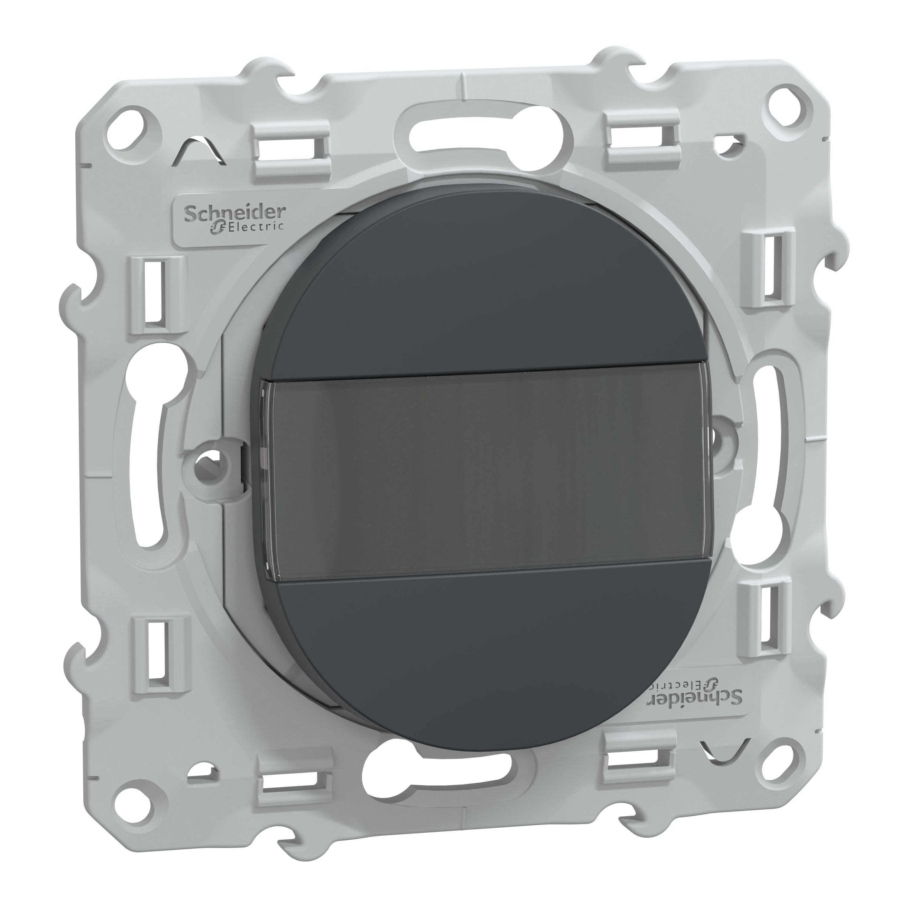 Schneider Electric - Reconditionné - Ovalis - poussoir à fermeture avec porte-étiquette -10AX - Anth.