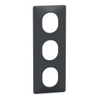 Schneider Electric - Reconditionné - Ovalis - plaque de finition- 3 p vert - entraxe 71mm- anthracite