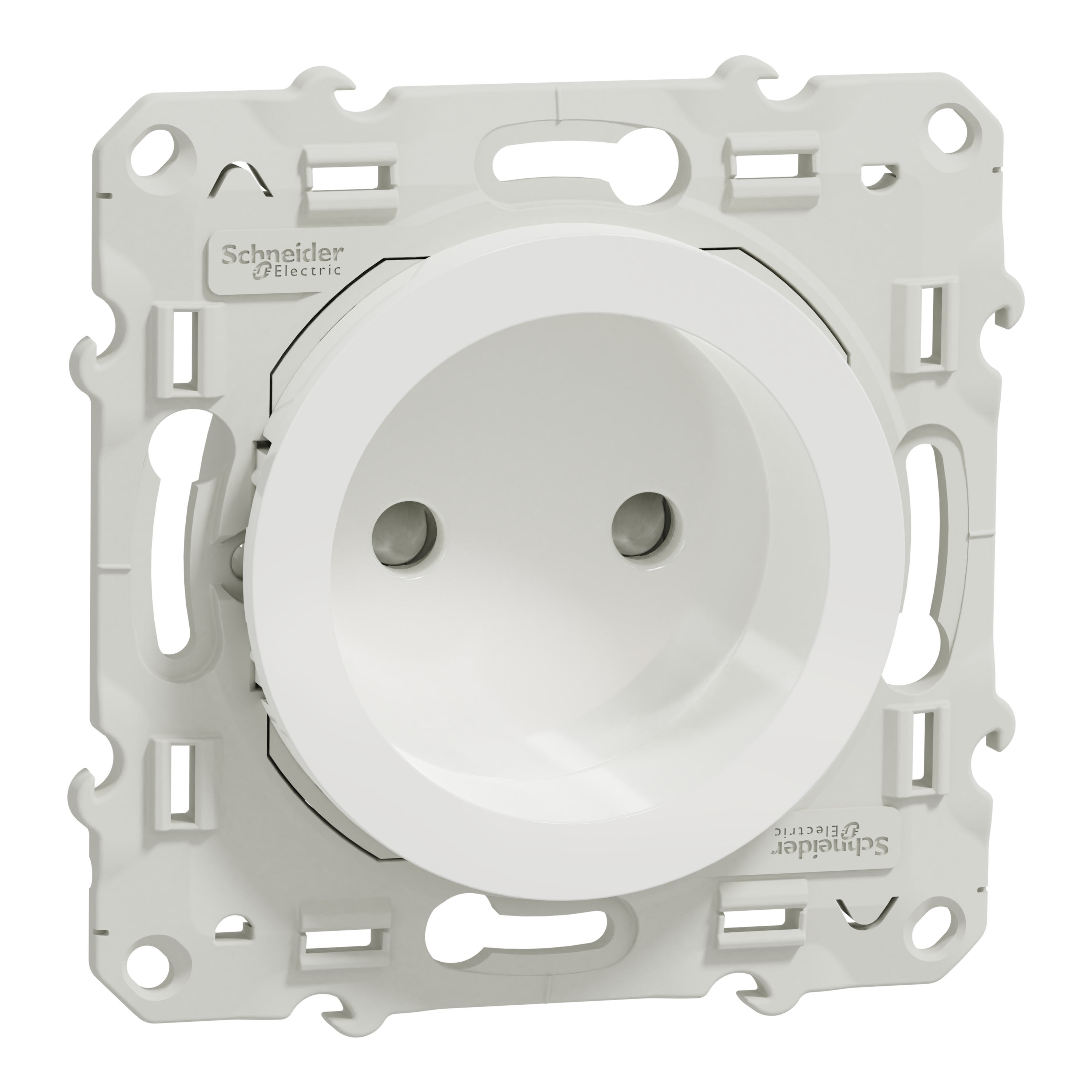 Schneider Electric - Reconditionné - Odace - prise de courant 2P - blanc - connexions à vis