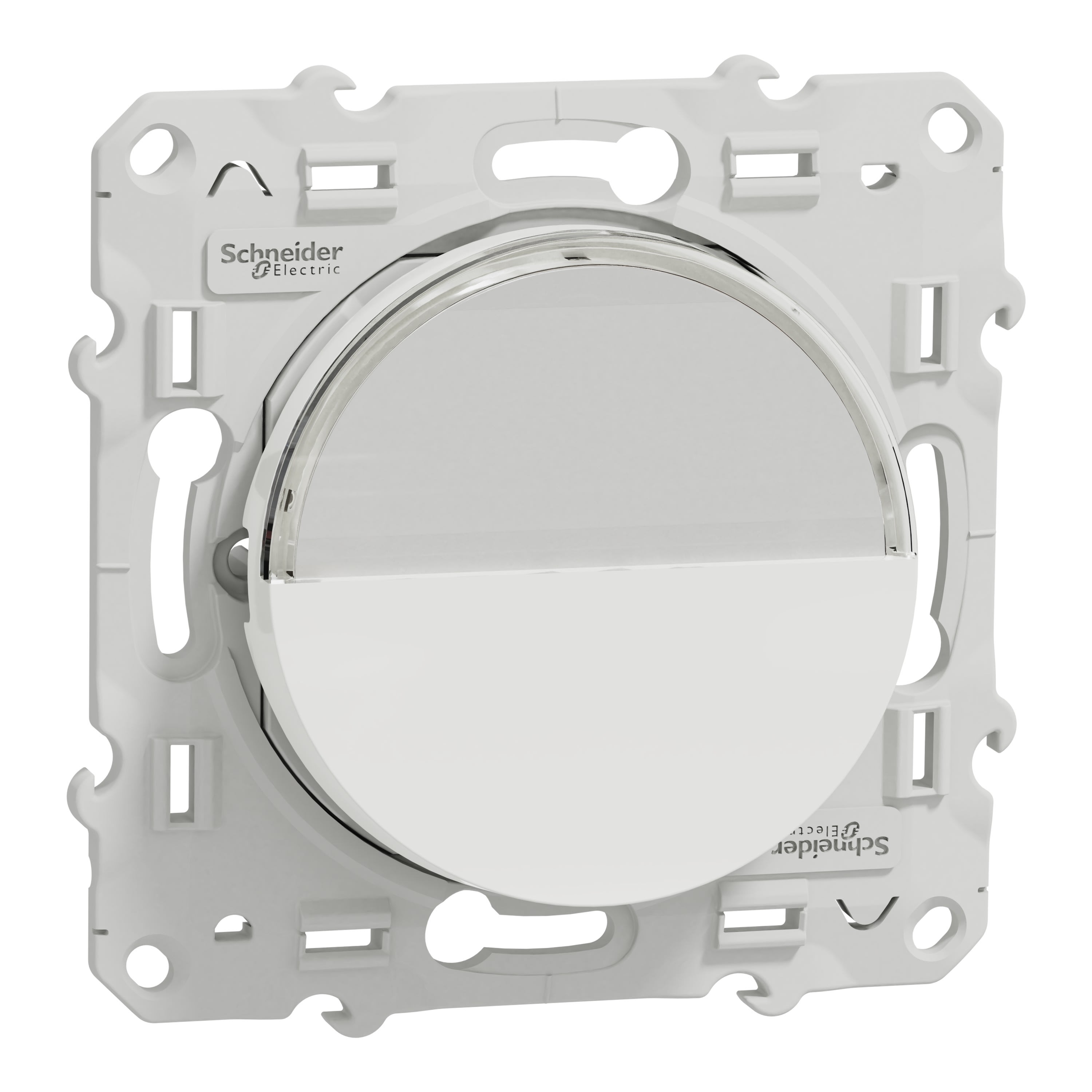 Schneider Electric - Reconditionné - Odace - poussoir avec porte-étiquette - blanc