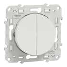 Schneider Electric - Reconditionné - Odace - va-et-vient + va-et-vient lum - blanc - 10A - LED 1,5mA