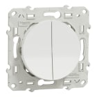 Schneider Electric - Reconditionné - Odace - va-et-vient + poussoir - blanc - 10A